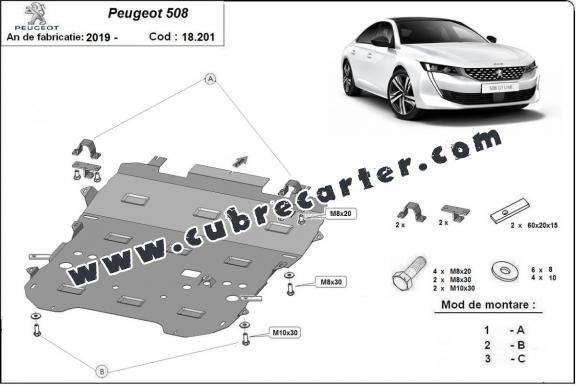 Cubre carter metalico Peugeot 508