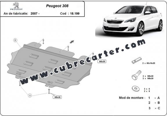 Cubre carter metalico Peugeot 308