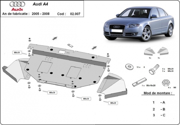 Cubre carter metalico Audi A4 B7 All Road