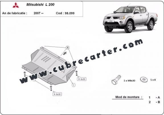 Protector de radiador de acero  Mitsubishi L 200