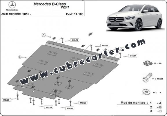 Cubre carter metalico Mercedes B-Class W247