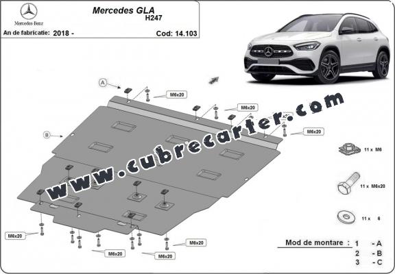 Cubre carter metalico Mercedes GLA H247