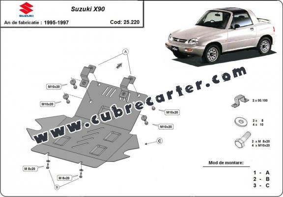 Cubre carter metalico Suzuki X90