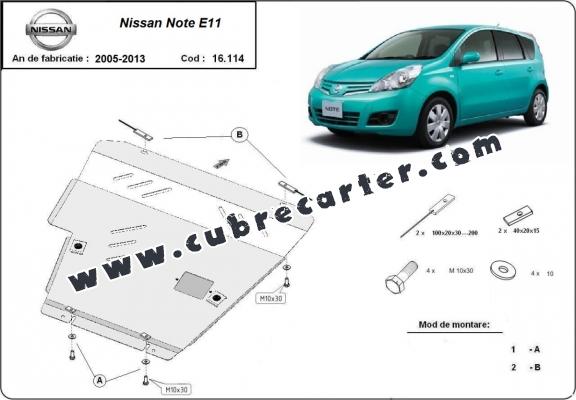 Cubre carter metalico Nissan Note