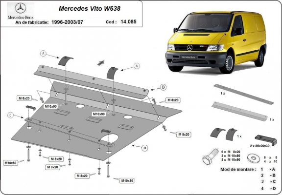 Cubre carter metalico Mercedes Vito