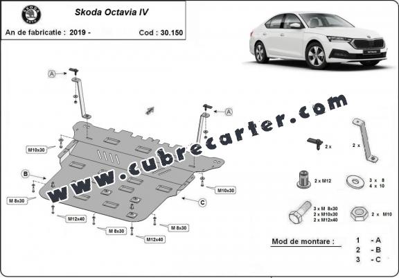 Cubre carter metalico Skoda Octavia 4