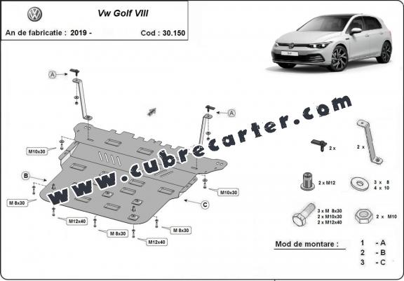 Cubre carter metalico VW Golf 8