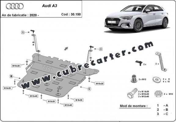 Cubre carter metalico Audi A3