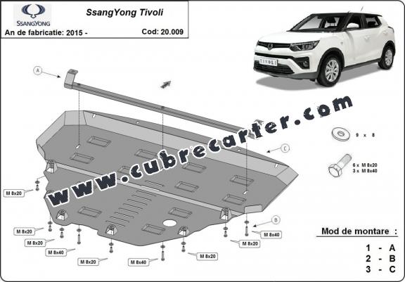 Cubre carter metalico SsangYong Tivoli