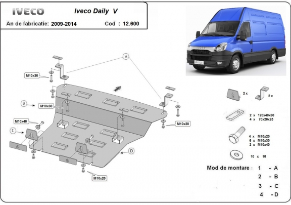 Cubre carter metalico Iveco Daily 5