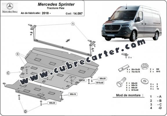 Cubre carter metalico Mercedes Sprinter-FWD