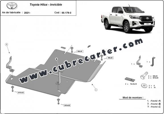 Protección aluminio del diferencial Toyota Hilux Invincible