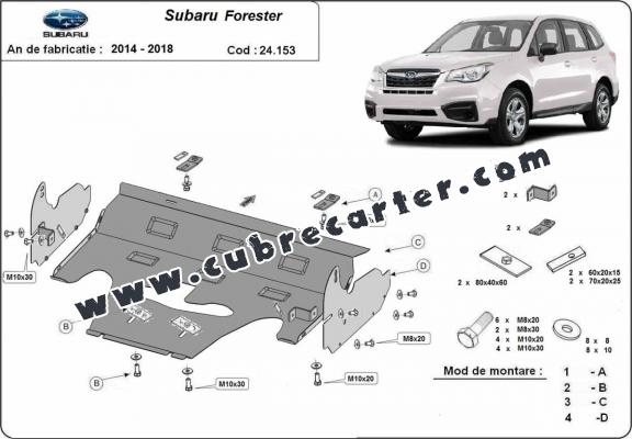 Cubre carter metalico Subaru Forester 4