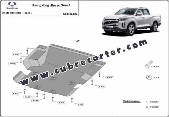 Cubre carter metalico Ssangyong Musso Grand