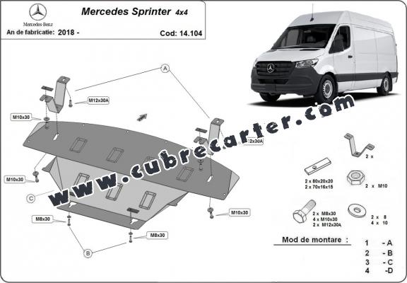 Cubre carter metalico Mercedes Sprinter 907 4x4