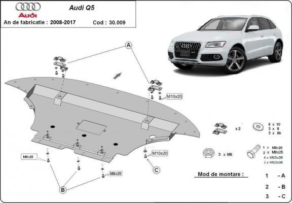 Cubre carter metalico Audi Q5