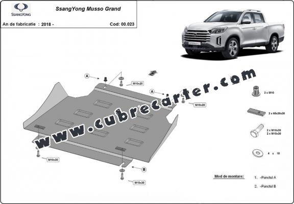 Protección del caja de cambios Ssangyong Musso Grand