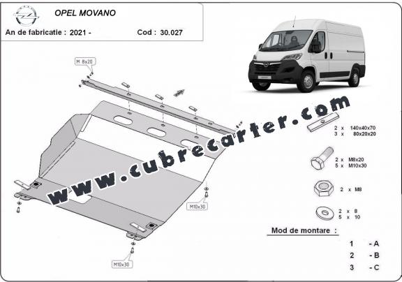 Cubre carter metalico Opel Movano C 