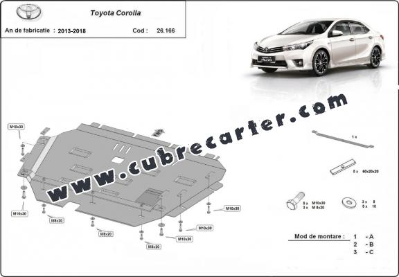 Cubre carter metalico Toyota Corolla