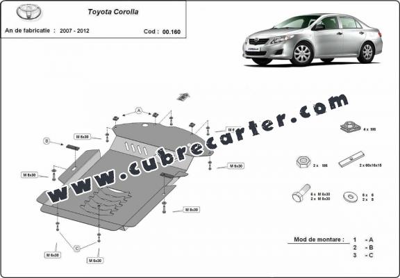 Protector de catalizador/cat lock metalico Toyota Corolla