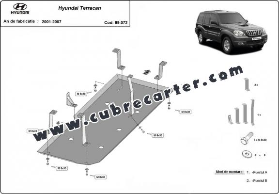 Protección del depósito de combustible Hyundai Terracan