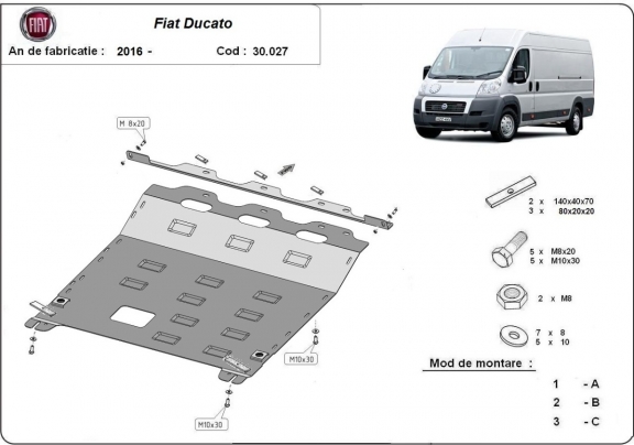 Cubre carter metalico Fiat Ducato