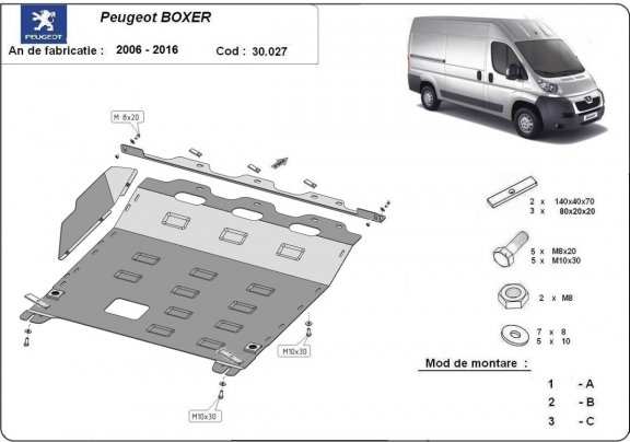 Cubre carter metalico Peugeot Boxer