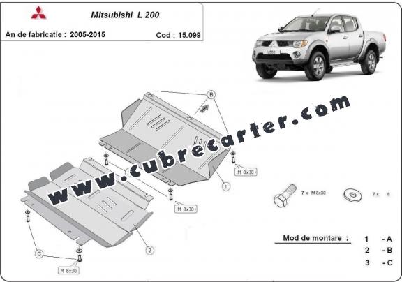 Cubre carter metalico Mitsubishi L 200