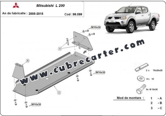 Protección del depósito de combustible Mitsubishi L 200