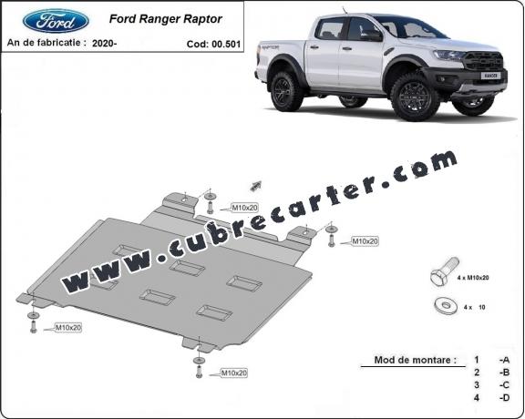 Protección del caja de cambios Ford Ranger Raptor