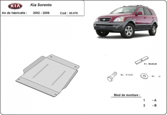 Protector de la caja de cambios Kia Sorento