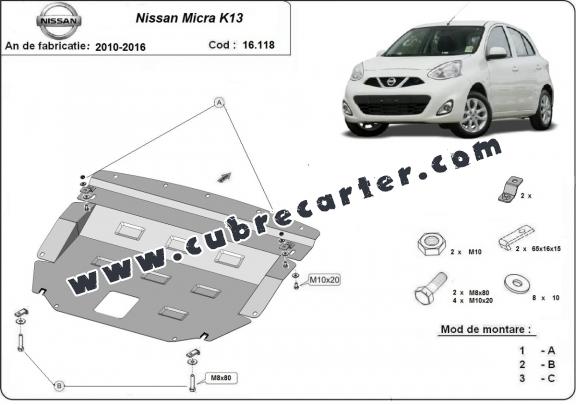 Cubre carter metalico Nissan Micra