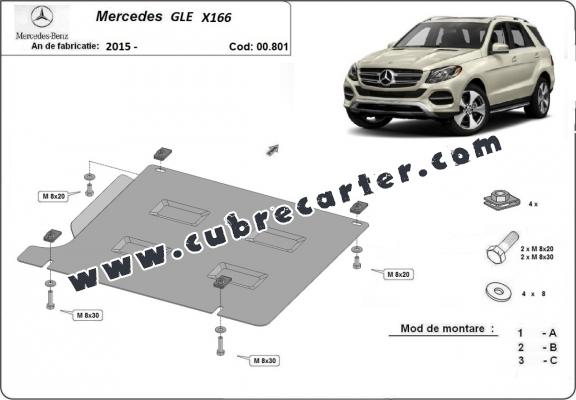 Protección del caja de cambios Mercedes GLE X166