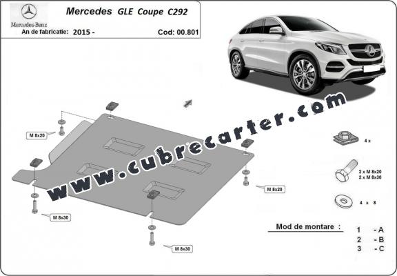 Protección del caja de cambios Mercedes GLE Coupe C292