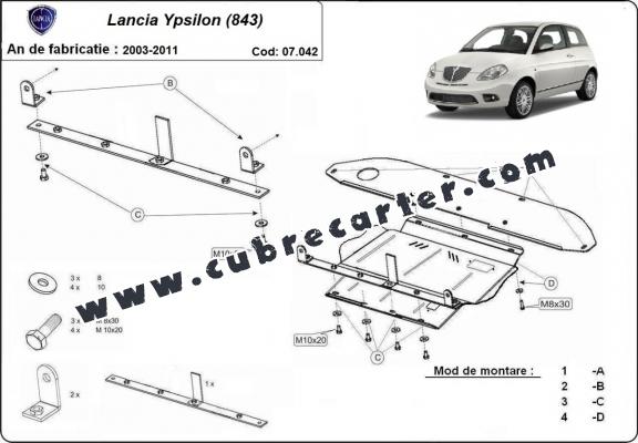 Cubre carter metalico Lancia Ypsilon (843)