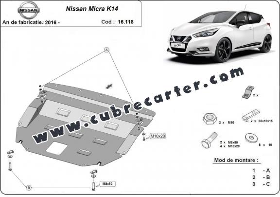 Cubre carter metalico Nissan Micra