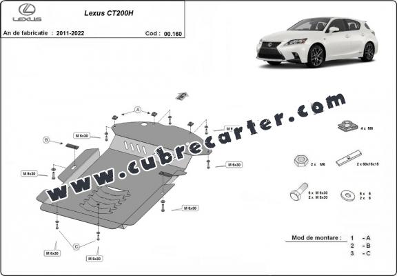 Protector de catalizador/cat lock metalico Lexus CT200H