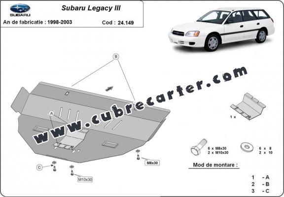 Cubre carter metalico Subaru Legacy III
