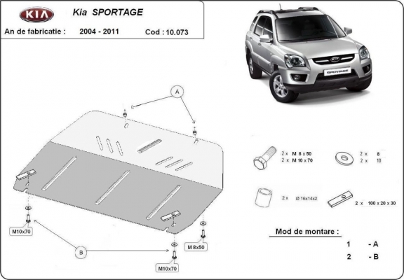 Cubre carter metalico Kia Sportage