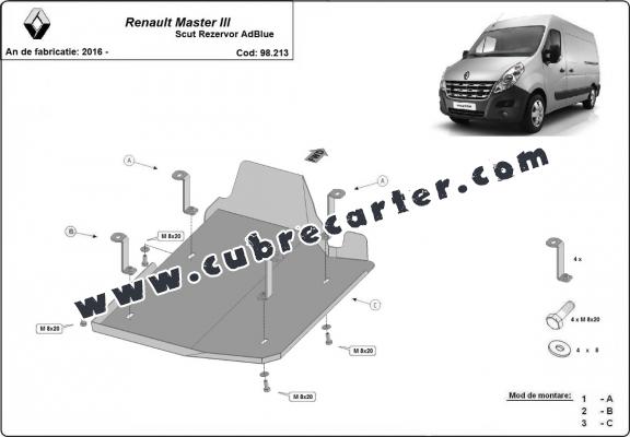 Protección del depósito de AdBlue  Renault Master 3 - Model 1