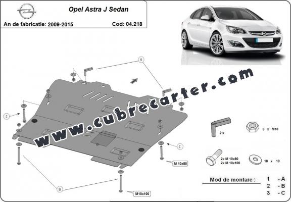 Cubre carter metalico Opel Astra J Sedan