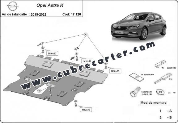 Cubre carter metalico Opel Astra K