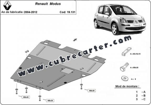 Cubre carter metalico Renault Modus