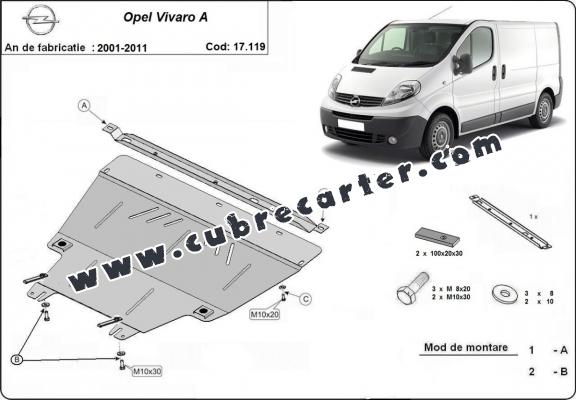 Cubre carter metalico Opel Vivaro