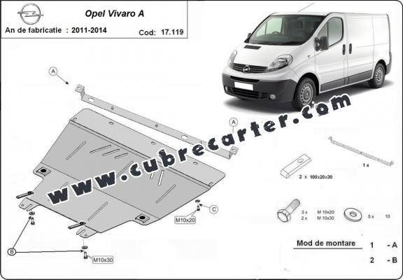 Cubre carter metalico Opel Vivaro (2011-2014)
