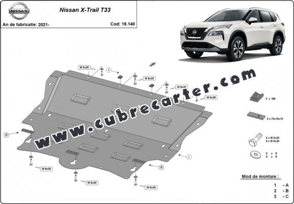 Cubre carter metalico Nissan X-Trail T33