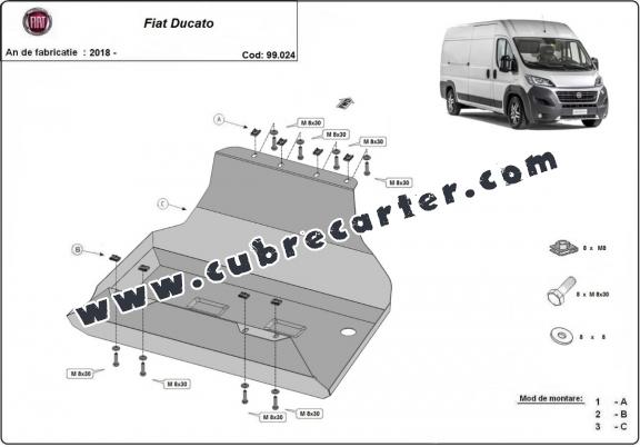 Protección del depósito de combustible Fiat Ducato