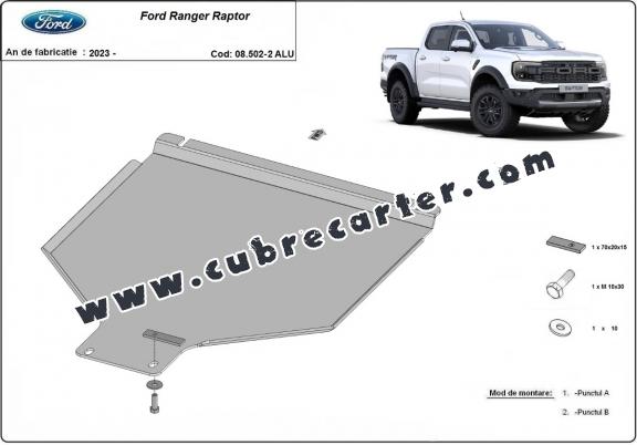Protección aluminio del caja de cambios Ford Ranger Raptor
