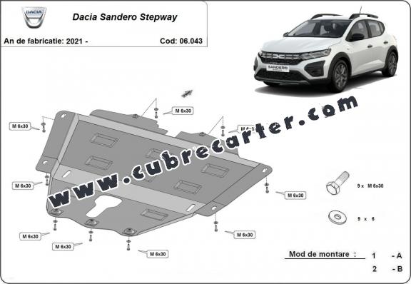 Cubre carter metalico Dacia Sandero 3 Stepway