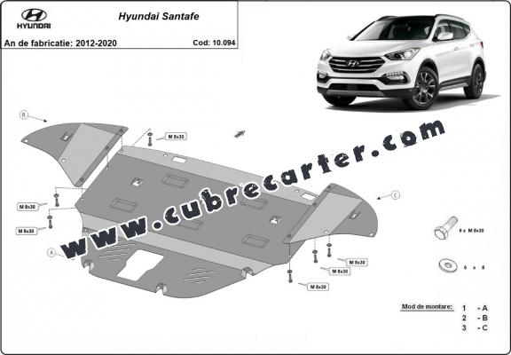 Cubre carter metalico Hyundai Santa Fe